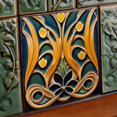 Floral Wall Decor Art  Deco Tegeltje
