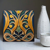 Floral Wall Decor Art  Deco Tegeltje