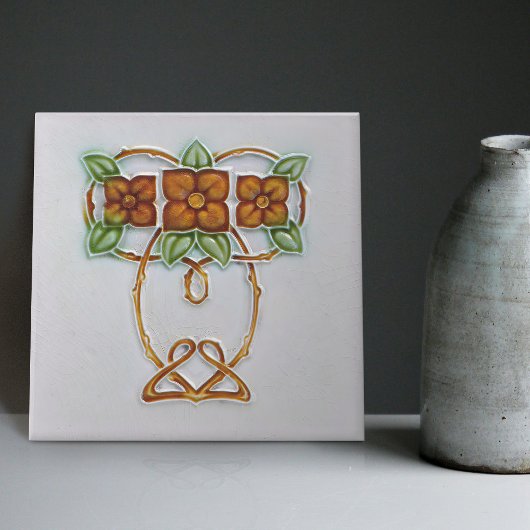 Floral Wall Decor Art  Deco Tegeltje