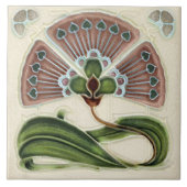 Floral Wall Decor Art Deco Tegeltje (Voorkant)