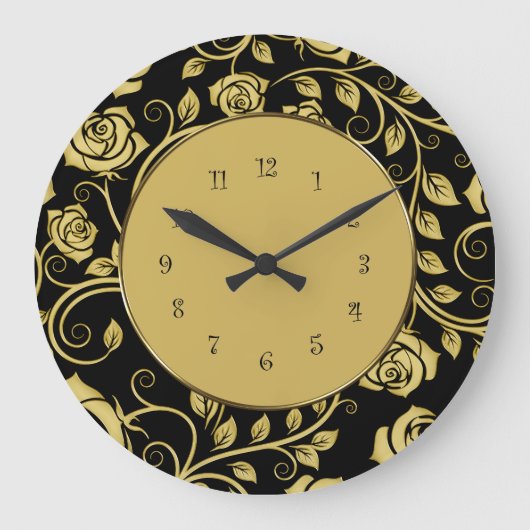 Floral Wall Decor Clock Grote Klok (Voorkant)