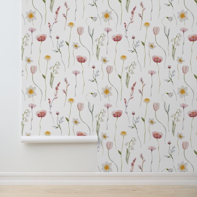  Floral Wallpaper Behang (Applicatie)