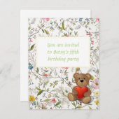 Floral Wallpaper Pattern Kaart (Voorkant / Achterkant)