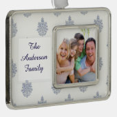 Floral Wallpaper Pattern Verzilverd Kader Ornament (Rechts)