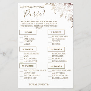 Floral Wat zit er in je tas? Flyer