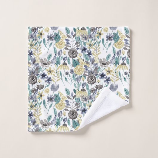 Floral Watercolor (Gant de toilette)