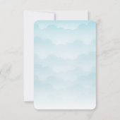 Floral Watercolor Baby Boy Shower Invitation (Dos)