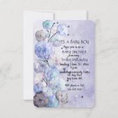 Floral Watercolor Baby Boy Shower Invitation (Devant)