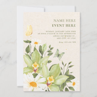 Floral watercolor bloom  kaart