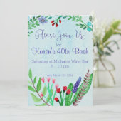 Floral Watercolor Rejoignez-nous Invitation (Debout devant)