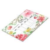 Floral watercolor weekly planner  notitieblok (Schuin)
