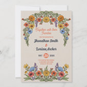 Floral Watercolor Wildflower Wedding Invitation (Dos)