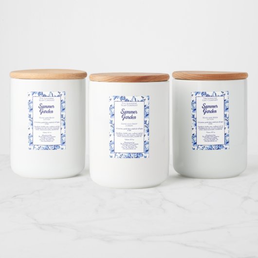 Floral waterdicht flesetiket voedselcontainer etiket (Flessen)