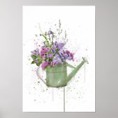 Floral Watering Can Poster (Voorkant)