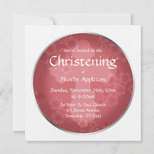 Floral Watermark Shiraz Christening Uitnodigingen