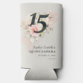 Floral Waterverf 15th Birthday Quinceanera Script (Achterkant)