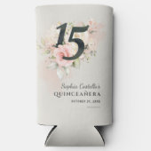 Floral Waterverf 15th Birthday Quinceanera Script (Voorkant)