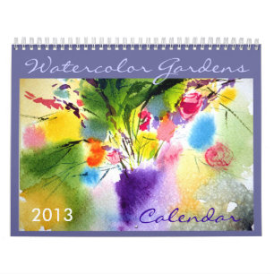 Floral Waterverf 2013 kalender
