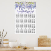 Floral Waterverf 20-tafel bruiloft Poster (Keuken)