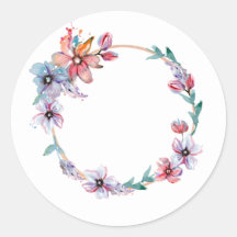 Floral Waterverf Art Wreath Craft