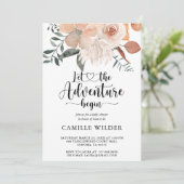  Floral Waterverf Baby shower Kaart (Staand voorkant)