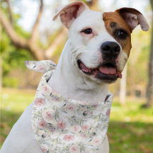 Floral waterverf bandana voor gezelschapshonden