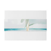 Floral Waterverf Beach Scene Summer Wedding Uitnodigingen Wikkel (Achterkant Voorbeeld)