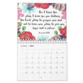 Floral Waterverf Bijbelse agenda Kalender (Jan 2026)