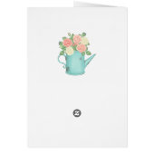 Floral Waterverf Blauwe Roze Witte Roze (Achterkant)