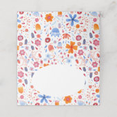 Floral Waterverf Blue Oranje (Buitenkant ongevouwen)