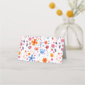 Floral Waterverf Blue Oranje (Achterkant)