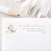 Floral Waterverf Blush roze label (Insitu)