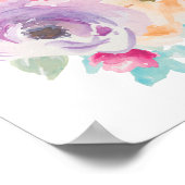 Floral Waterverf Bouquet Poster II (Hoek)