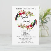 Floral Waterverf Bridal Shower Kaart (Staand voorkant)