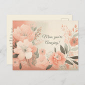 Floral-Waterverf Briefkaart (Voorkant / Achterkant)