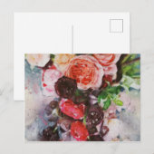 Floral Waterverf Briefkaart (Voorkant / Achterkant)