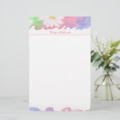 Floral Waterverf Briefpapier (Staand voorkant)