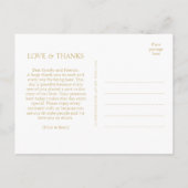 Floral Waterverf bruiloft dank u Aankondigingskaart (Achterkant)