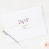 Floral Waterverf bruiloft dank u gunst Sticker (Envelop)