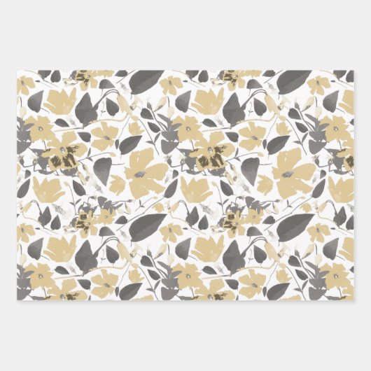 Floral Waterverf Clematis Decoupage Inpakpapier Vel (Voorkant)