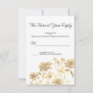 Floral Waterverf Design RSVP Kaartje
