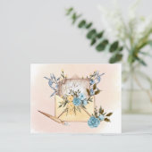 Floral Waterverf Envelope Hallo Greeting Briefkaart (Staand voorkant)