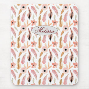 Floral Waterverf Girly Muismat