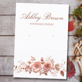 Floral Waterverf Handgemaakte Sieraden Oorbel Disp Visitekaartje