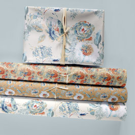 Floral Waterverf Hydrangea Decoupage Inpakpapier Vel