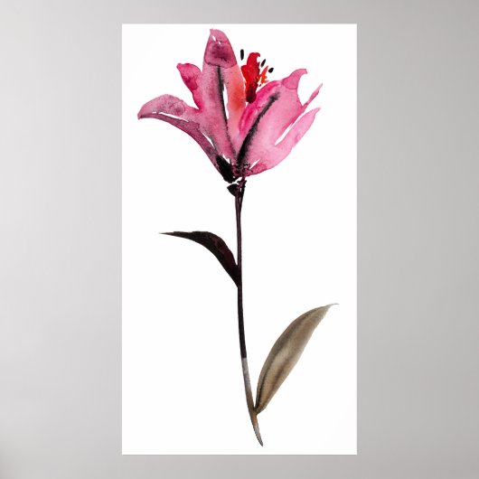 Floral Waterverf II Poster (Voorkant)