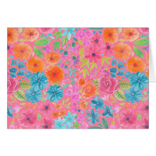 Floral waterverf in roze