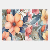 Floral Waterverf inpakvellen Inpakpapier Vel (Voorkant 2)
