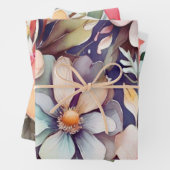 Floral Waterverf inpakvellen Inpakpapier Vel (In situ)