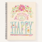 Floral Waterverf Journal Notitieboek (Voorkant)